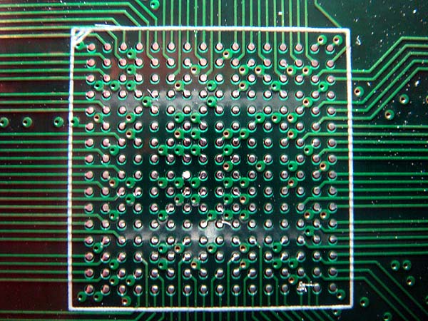 LCSDR empty pcb bga pad