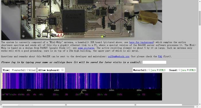 JO32KF的WebSDR截图