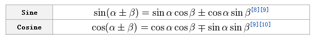 trigonometric identities angle sum